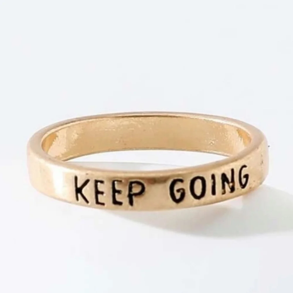 Keep Going Engraved Ring - Boutique Item